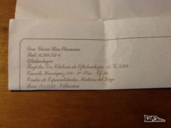 A oftaumologista da Ana em Villarrica, perto de Pucón, no Chile